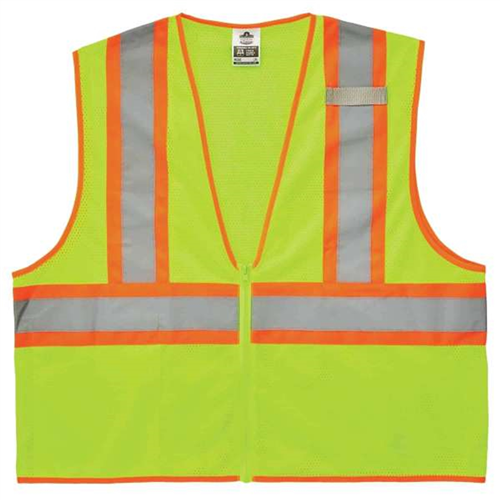 21299 Ergodyne 8229Z 4Xl/5Xl Lime Type R Class 2 Two-Tone Vest