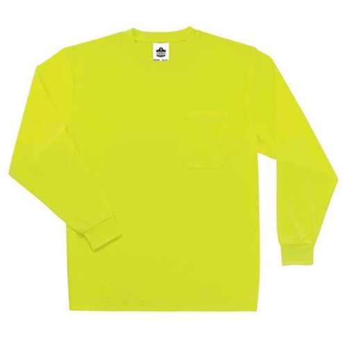 21582 Ergodyne 8091 S Lime Non-Cert Long Sleeve T-Shirt