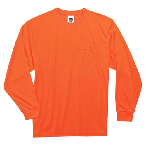 21596 Ergodyne 8091 2Xl Orange Non-Cert Long Sleeve T-Shirt