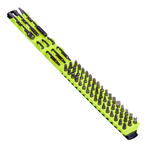 18" 60 Tool Magnetic Bit Bar - Black/Hi-Viz