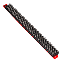 18" 96 Tool Magnetic Bit Bar - Red/Black