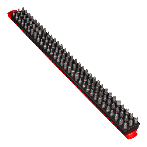 18" 96 Tool Magnetic Bit Bar - Red/Black