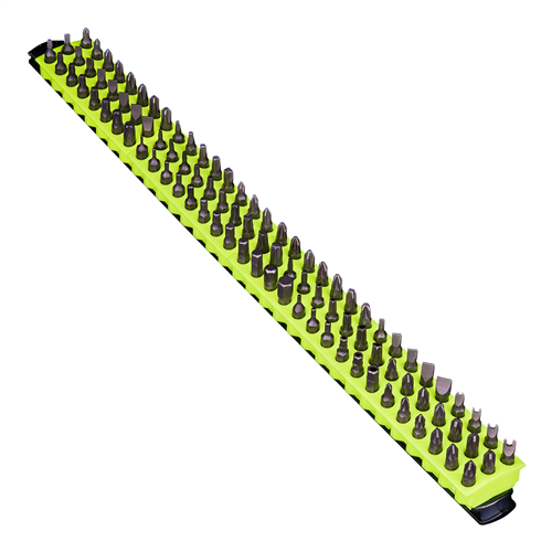 18" 96 Tool Magnetic Bit Bar - Black/Hi-Viz