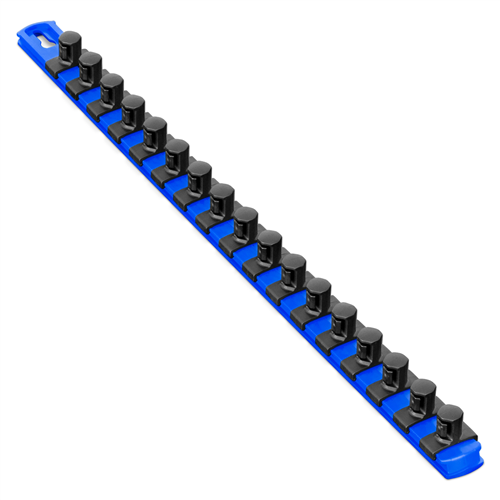 8405 Ernst Mfg. 18&Rdquo; Socket Organizer And 17 Twist Lock Clips - Blue - 1/2&Rdquo;