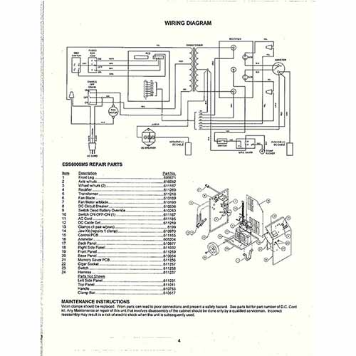 Model Ess6008Msk Click Here For A Parts List,Wiring Diagram Or Schematic