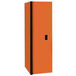 RX243003SLORBK Extreme Tools Rx Series 24"W X 30"D 3 Drawer And 3 Shelf Side Locker Orange With Black Handles