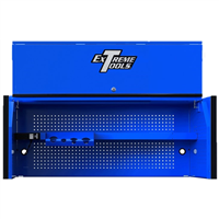 Extreme Tools RX Series Professional 55"W x 25"D Extreme Power Workstation&reg; Hutch Blue, Black Drawer Pulls