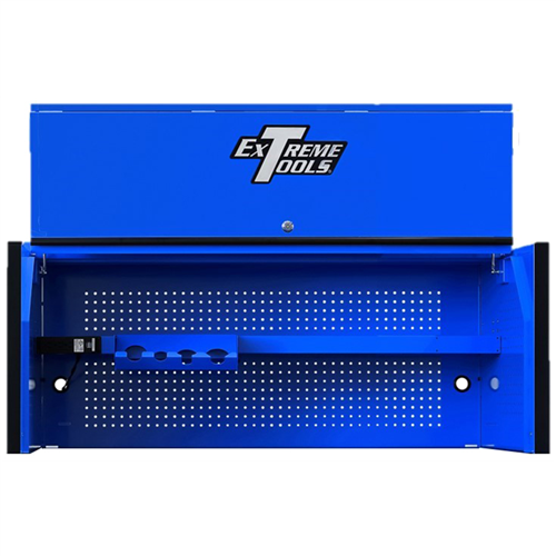 Extreme Tools RX Series Professional 55"W x 25"D Extreme Power Workstation&reg; Hutch Blue, Black Drawer Pulls