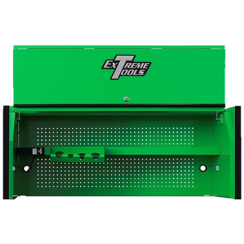 Extreme Tools RX Series Professional 55"W x 25"D Extreme Power Workstation&reg; Hutch Green, Black Drawer Pulls
