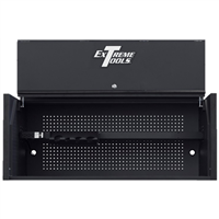 Extreme Tools RX Series Professional 55"W x 25"D Extreme Power Workstation&reg; Hutch Matte Black, Black Drawer Pulls