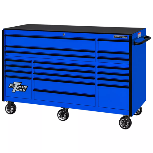 RX722519RCBLBK-X Extreme Tools Rx Series 72" 19 Drawer 25" Dp Roller Cabinet Blck