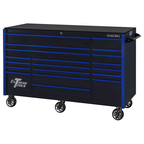 RX723019RCBKBL-250 Extreme Tools Tpl Bank Roller Black, Blue-Drawer