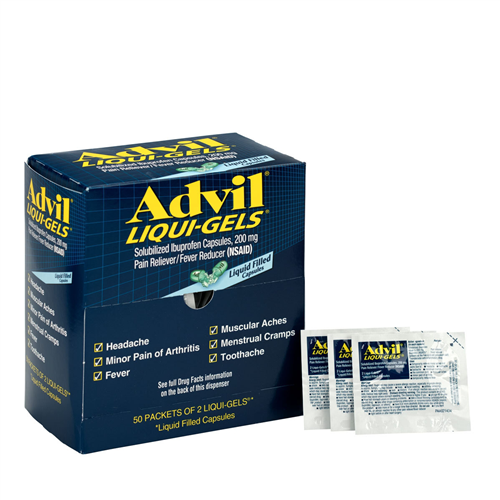 16902 First Aid Only Advil Liquigels 50X2/Box