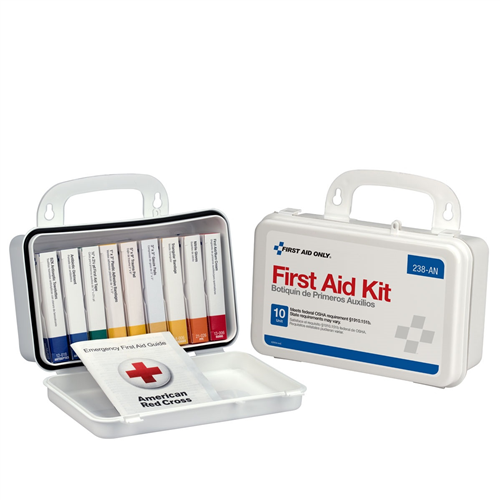 238-AN First Aid Only 10 Unit First Aid Kit Plastic Case