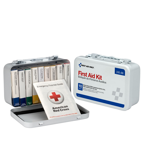 240-AN First Aid Only 10 Unit First Aid Kit Metal Case