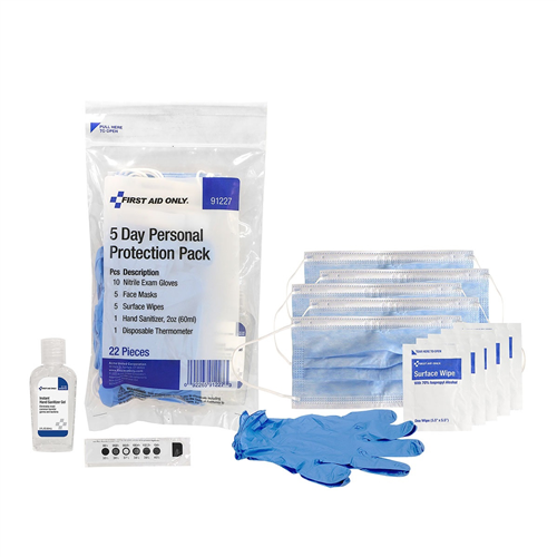 91227 First Aid Only 5-Day Personal Protection Kit