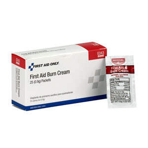 G343 First Aid Only First Aid Burn Cream 25/Box