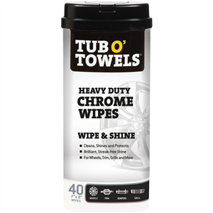 Tub O' Towels Heavy Duty Chrome Wipes, 40 count