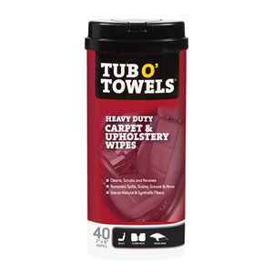 Tub O' Towels Heavy Duty Carpet Wipes, 40 count