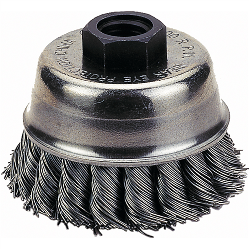 1423-2115 Firepower Cup Brush, 4" Knotted Wire