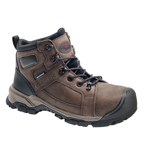 A7336-10M Avenger Work Boots Avenger Work Boots - Ripsaw Series - Men'S High-Top Boots - Aluminum Toe - Ic|Eh|Sr|Pr - Brown/Black - Size: 10M