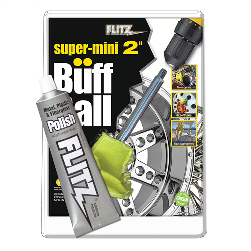 SM 10250-50 Flitz 2 Inch Super Mini Buff Ball With Free Flitz Polish