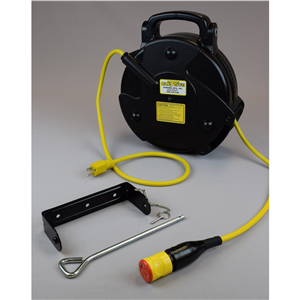 2200-3026 General Manufacturing Mid-Size Power Supply Reel 40' 12/3 Sjtow Cord 15Amp Saf-T-Lok Outlet