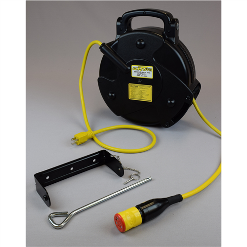 2200-3026 General Manufacturing Mid-Size Power Supply Reel 40' 12/3 Sjtow Cord 15Amp Saf-T-Lok Outlet