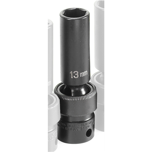 1013UMD Grey Pneumatic Soc 13Mm 3/8D Imp Univ 6Pt Dp Blk