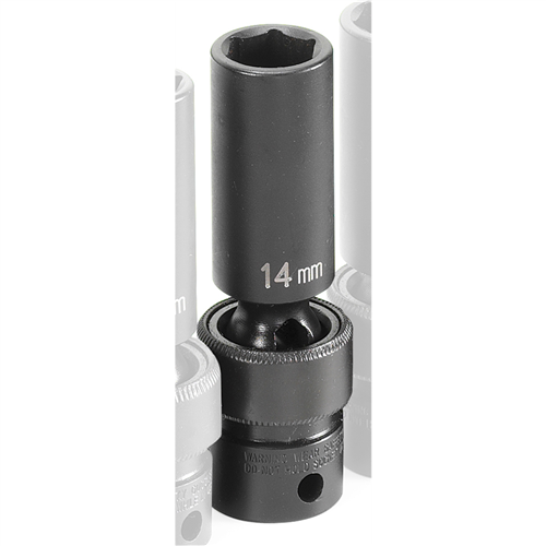 1014UMD Grey Pneumatic Soc 14Mm 3/8D Imp Univ 6Pt Dp