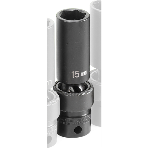 1015UMD Grey Pneumatic Soc 15Mm 3/8D Imp Univ 6Pt Dp
