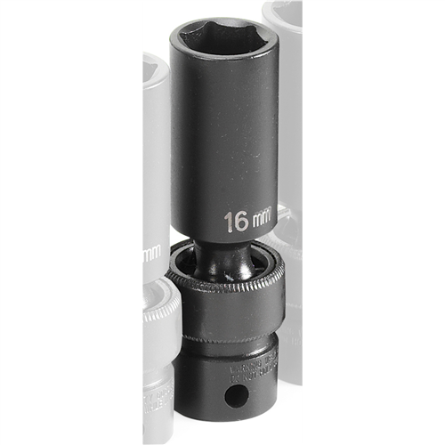 1016UMD Grey Pneumatic Soc 16Mm 3/8D Imp Univ 6Pt Dp Blk