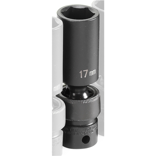 1017UMD Grey Pneumatic Soc 17Mm 3/8D Imp Univ 6Pt Dp Blk