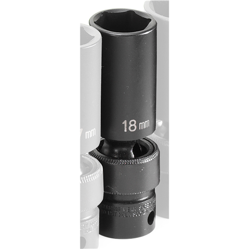 1018UMD Grey Pneumatic 3/8" Drive X 18Mm Deep Universal