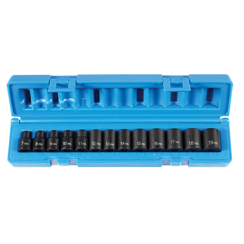 1203M Grey Pneumatic 3/8"Dr 13Pc 12Pt Metric