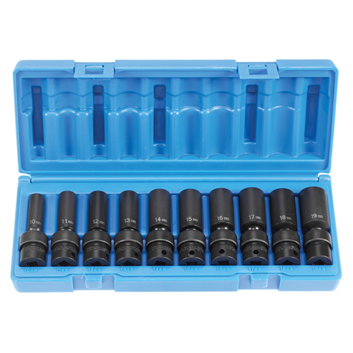 1210UMD Grey Pneumatic 3/8" Dr 10Pc Dp Univ Metric