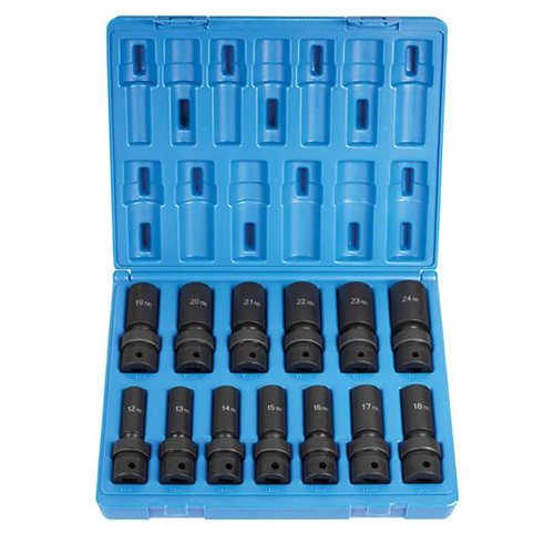 1313UMD Grey Pneumatic 1/2" 13Pc Metric Univ Dp Set