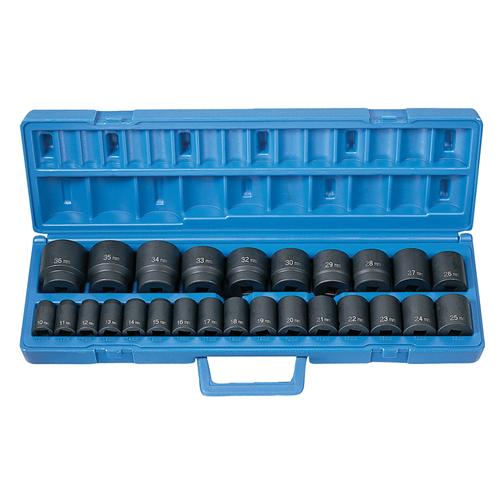 1326M Grey Pneumatic 26 Pc 1/2 Dr Standard Length Metric Master Set