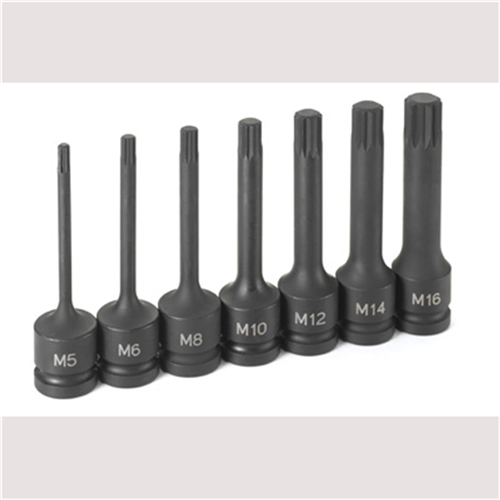 1347S Grey Pneumatic 1/2" Drive 7Pc Triple Square Driver Set - 4" Length