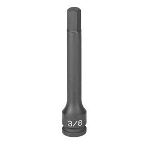 19054M Grey Pneumatic Soc 5Mm 3/8D Imp Hex Lg Male Blk