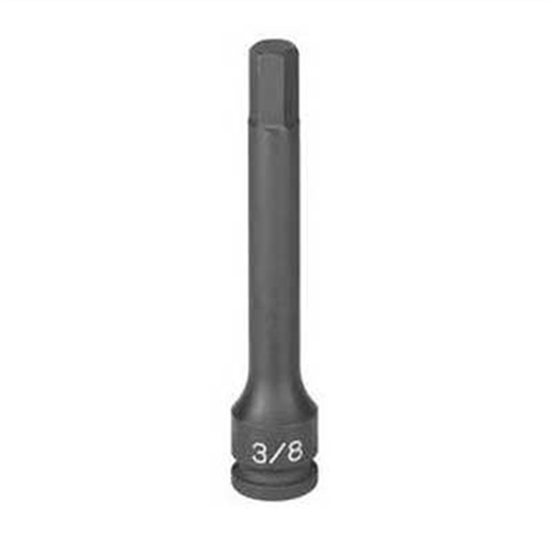 19124M Grey Pneumatic Soc 12Mm 3/8D Imp Hex Lg Male Blk