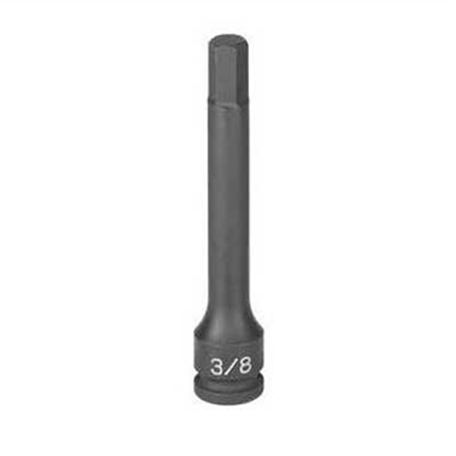 19164F Grey Pneumatic Soc 1/2 3/8D Imp Hex Lg Male Blk