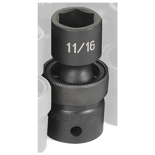 2022U Grey Pneumatic Soc 11/16 1/2D Imp Univ 6Pt