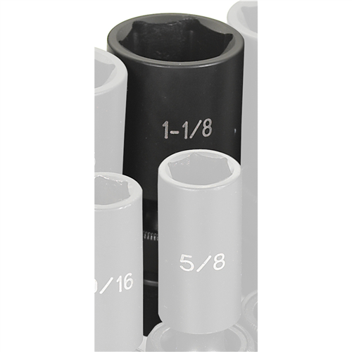 2036UD Grey Pneumatic Soc 1-1/8 1/2D Imp Univ 6Pt Dp Blk