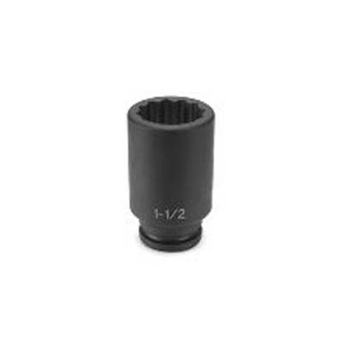 3134D Grey Pneumatic Soc 1-1/16 3/4D Imp 12Pt Dp Blk