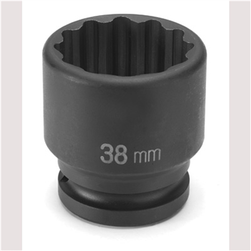 3138M Grey Pneumatic Soc 38Mm 3/4D Imp 12Pt Blk