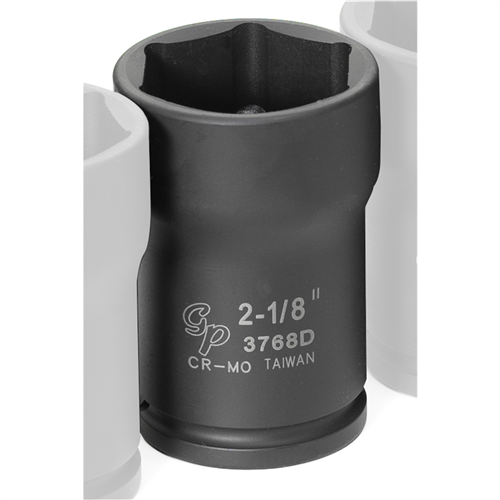 3768D Grey Pneumatic Soc 2-1/8 3/4D Imp Pinion Lcknt Hex Dp Blk