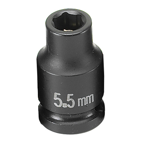 955MG Grey Pneumatic Soc 5.5 Mm 1/4D Imp Mag 6Pt Blk
