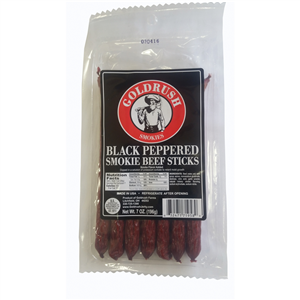 71958 Gold Rush Jerky Black Pepper 7 Oz. Beef Sticks 12-Ct Case