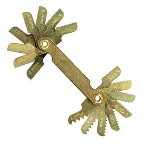 11018ZR Hanson 18 Leaf Standard Thread Pitch Gauge